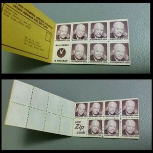 *SOLD* Vintage Eizenhower 8c Stamp Booklet